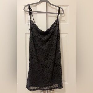 SHEIN Black Patterned Mini Dress